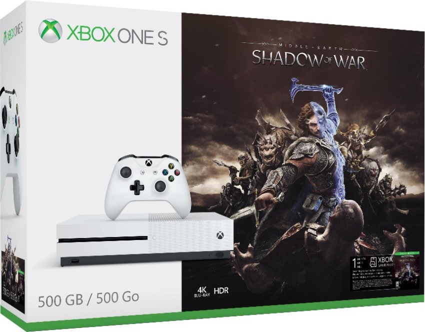 MICROSOFT Xbox One S 500 GB with Shadow of War Price in India