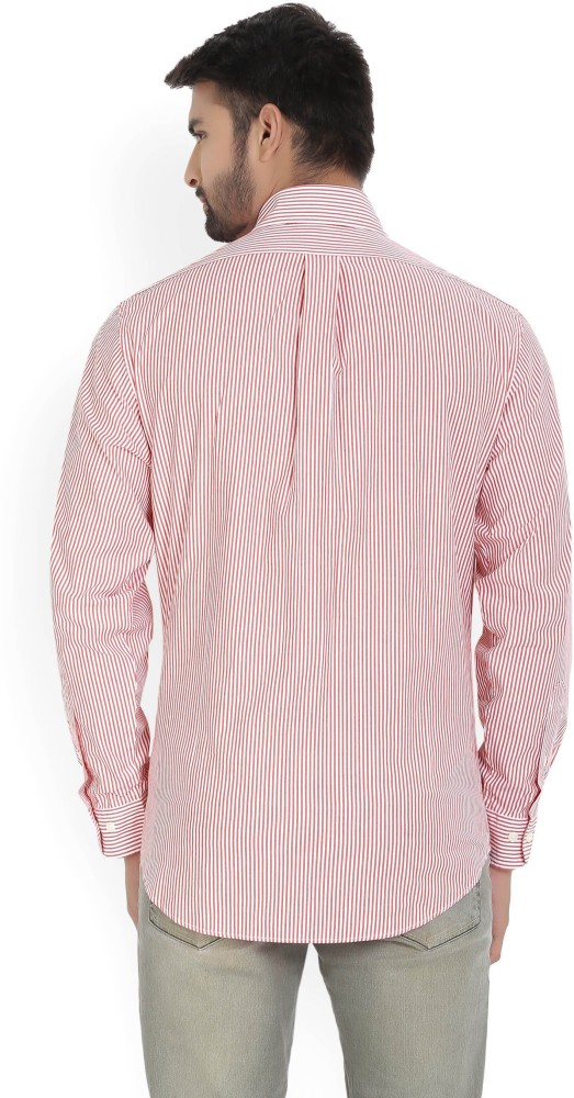 BROOKS BROTHERS Men Striped Formal Red, White Shirt - Buy Red