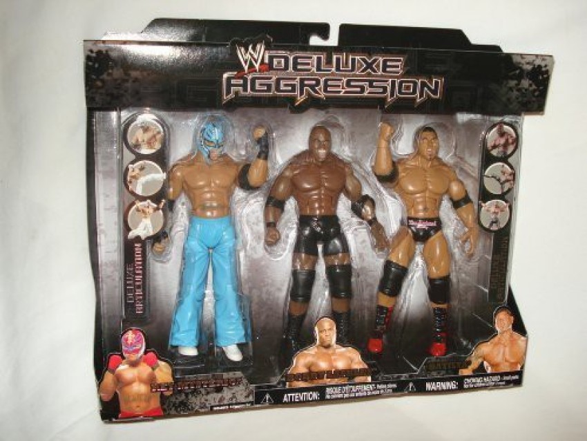 WWE WWF Wrestling Action Figure Lot of 3, I Repeat, 3 Mattel Jakks Wrestling  Action Figures 
