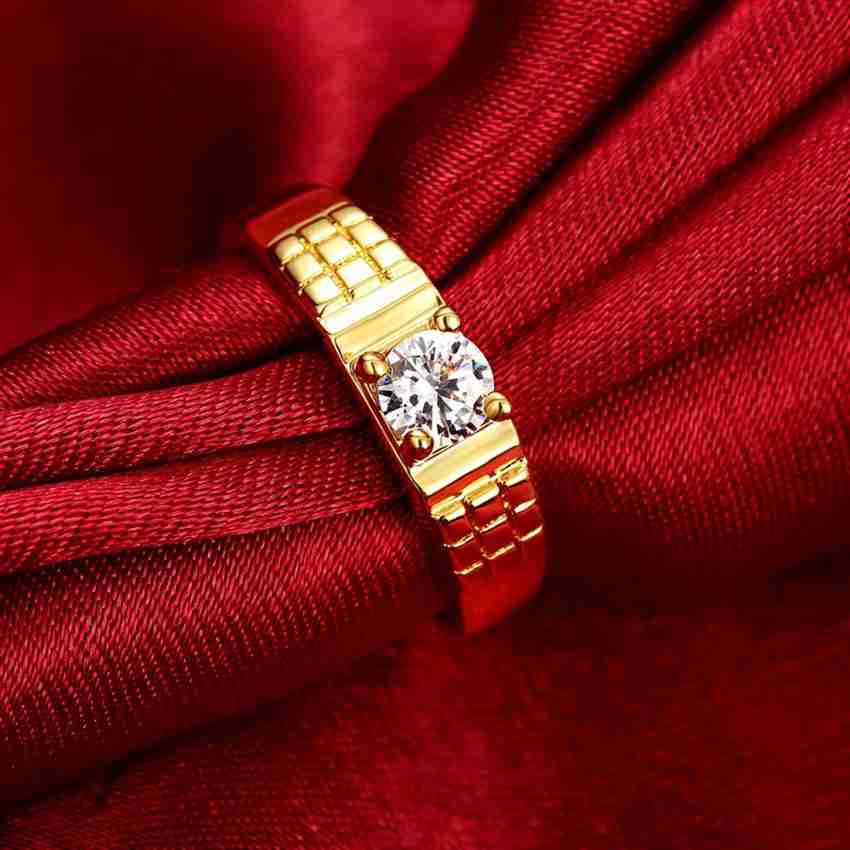 Nireus 18K Gold Plated Love Ring, Cubic Zirconia India