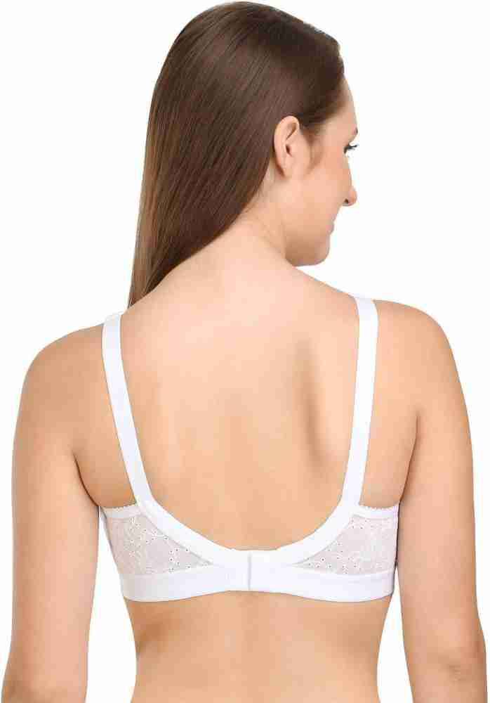 BODYCARE 6596 Cotton Full Coverage Non Padded Bra (White) in Anand