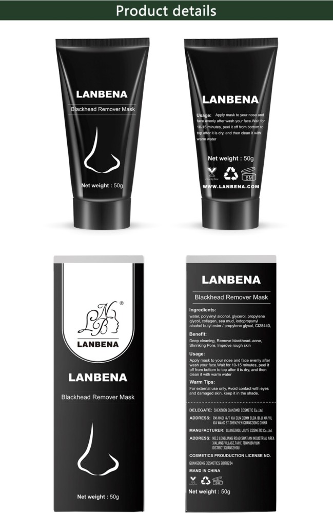 LANBENA Masque anti-points noirs à l'extrait d'aloès - 30g – TweezerCo
