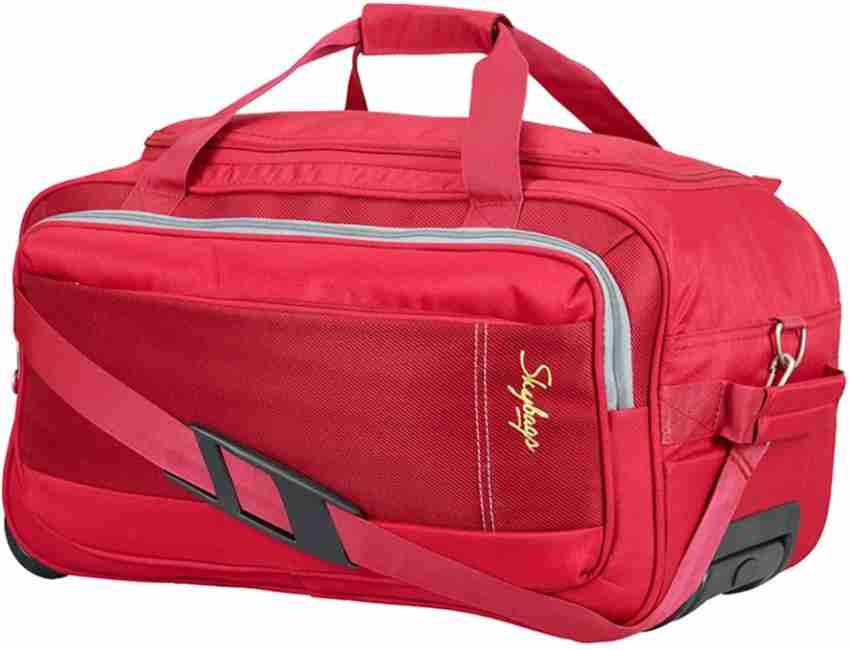 SKYBAGS 21 inch 53 cm Cardiff E Duffel With Wheels Strolley Red Price in India Flipkart