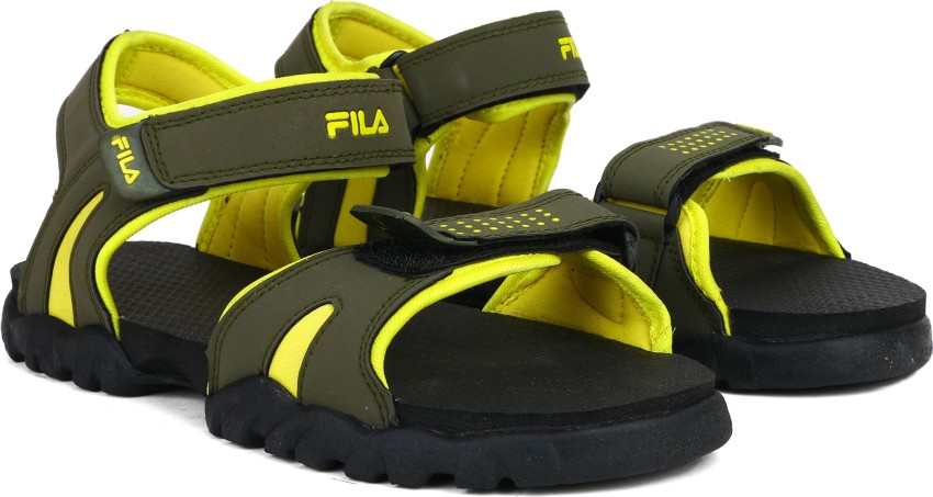 Fila sandals store mens yellow