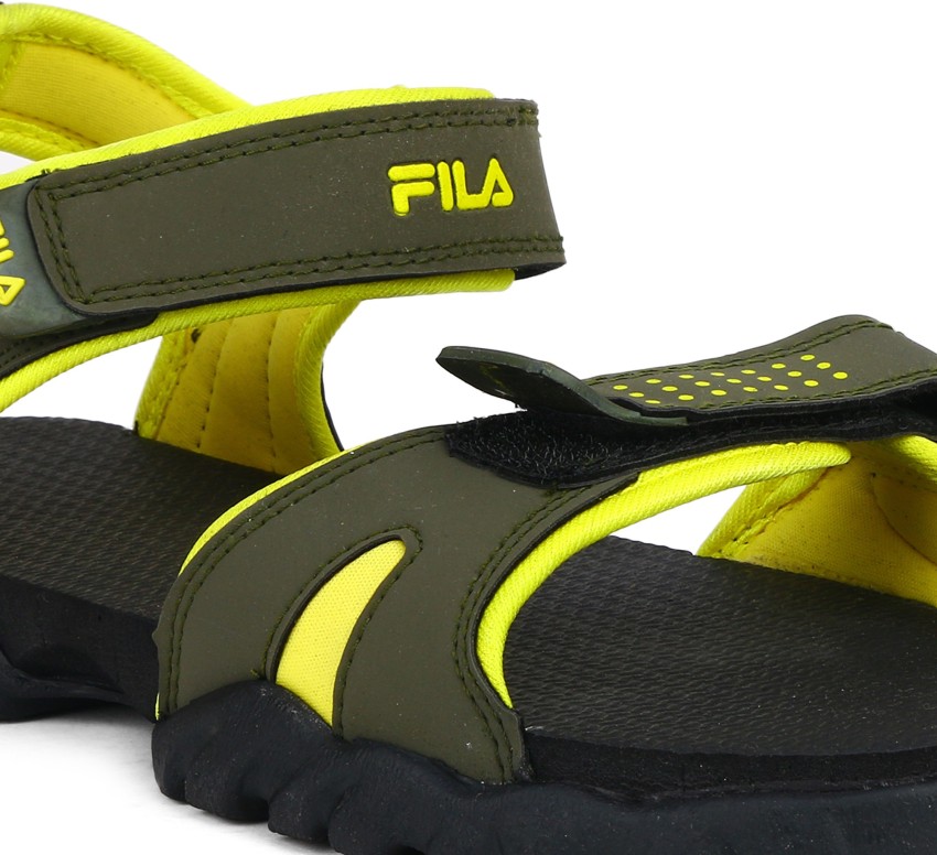 FILA MAX Men Yellow Olive Sandals Buy OLV YEL Color FILA MAX