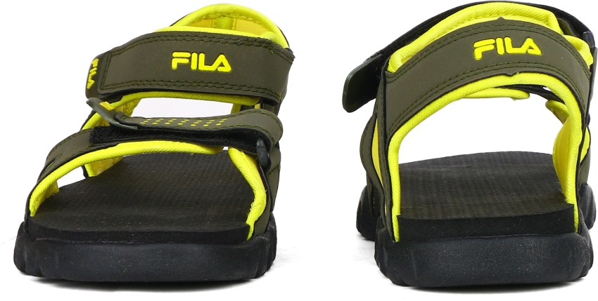 Yellow fila best sale sandals