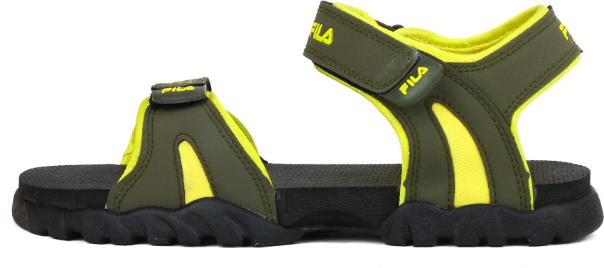 Yellow on sale fila sandals