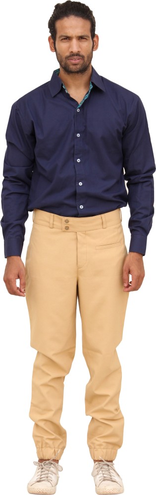 Buy Mango Man Solid Trousers Online In India