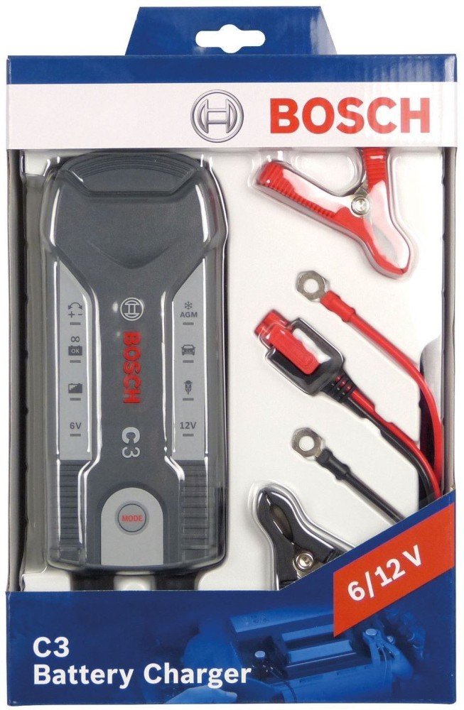 BOSCH C3 Battery Charger - 0 Ah Battery for Car & Bike Price in