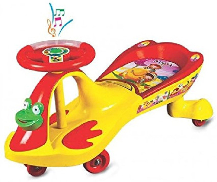 TRUPHE Baby Panda Free Wheel Magic Car with Music System Red Yellow Rideons Wagons Non Battery Operated Ride On Price in India Buy TRUPHE Baby Panda Free Wheel