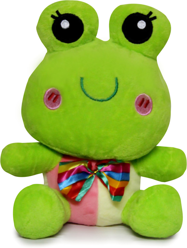 Green frog soft toy discount
