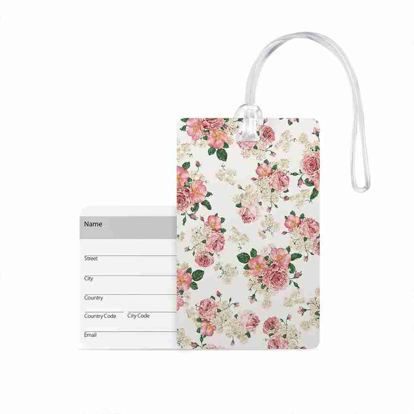 100yellow Luggage Tag Flower Printed Designer Luggage Travel