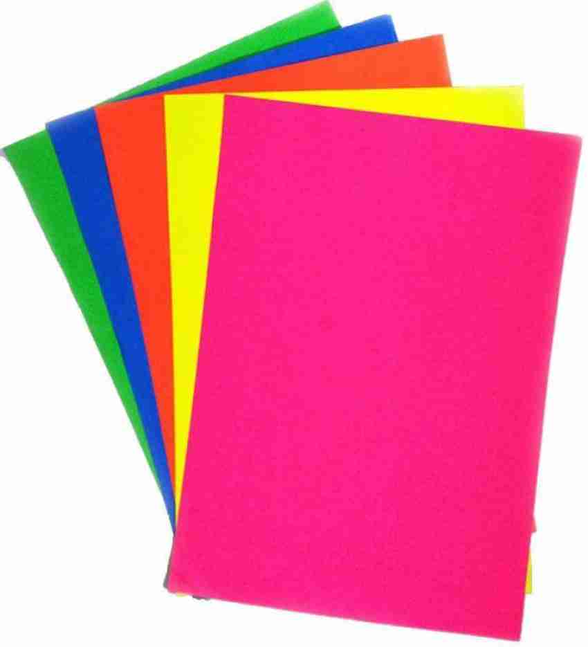 Paraspapermart A4 Fluorescent Green Paper Pack of 50 Sheets  80 GSM thickness Unruled A4 80 gsm Coloured Paper - Coloured Paper