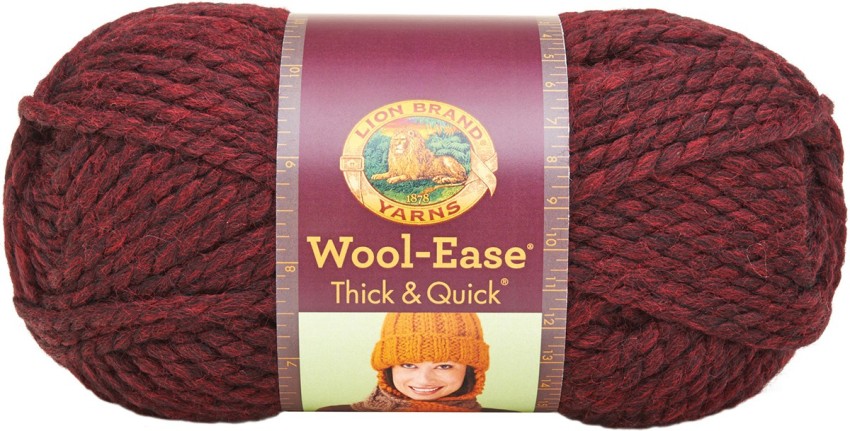 Lion Brand Wool - Ease Thick & Quick Yarn - Claret - Wool - Ease