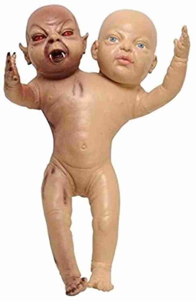 Generic Demon Baby Halloween Prop Two Headed Devil Twin Newborn