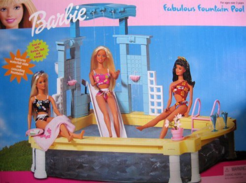 Generic Barbie Fabulous Fountain Pool Playset (1999 Arcotoys, Mattel) Barbie Fabulous Fountain Pool Playset Arcotoys, Mattel) . Buy Doll toys in shop for Generic products in India. | Flipkart.com