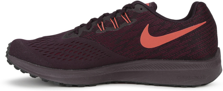 NIKE ZOOM WINFLO 4 Running Shoes For Men Buy PORT WINE TOTAL CRIMSON TEAM RED BLACK Color NIKE ZOOM WINFLO 4 Running Shoes For Men Online at Best Price Shop Online for Footwears