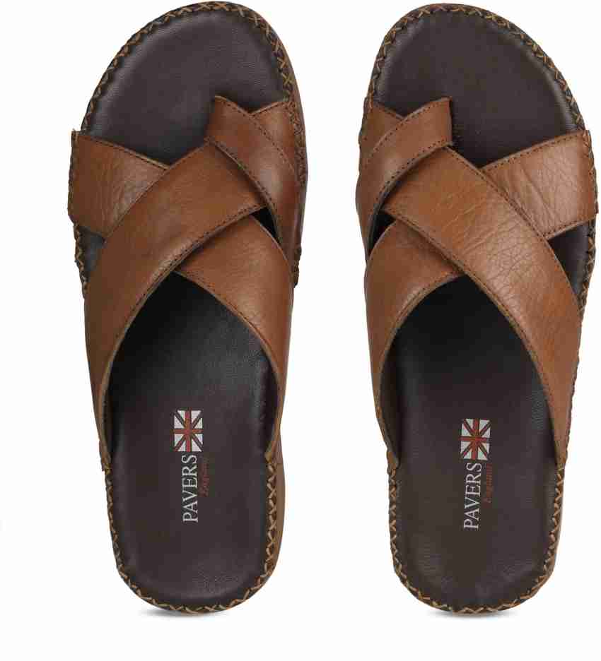 Buy Tan Color PAVERS ENGLAND Men Slippers Online at Best Price