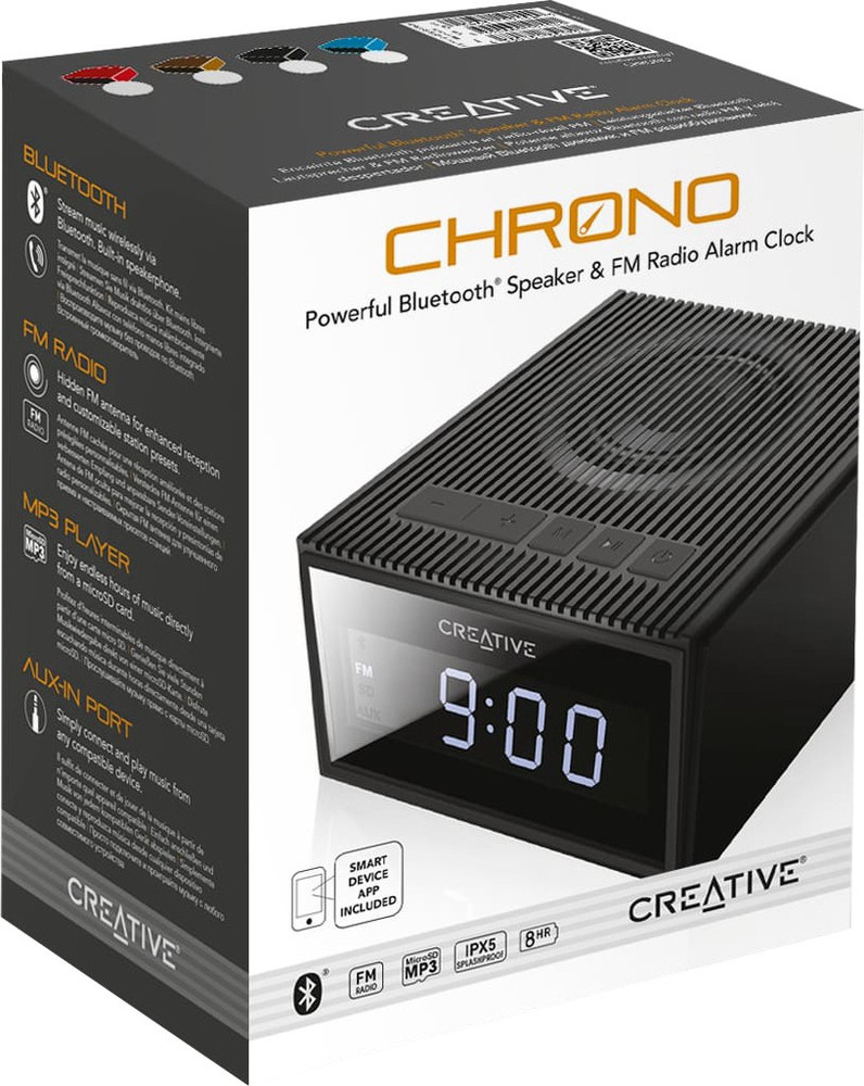Creative chrono deals alarm bluetooth speaker