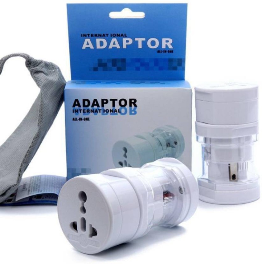 Vellora Universal Travel Adapter Plug for Us Uk Eu Au (White)1 Worldwide  Adaptor White - Price in India