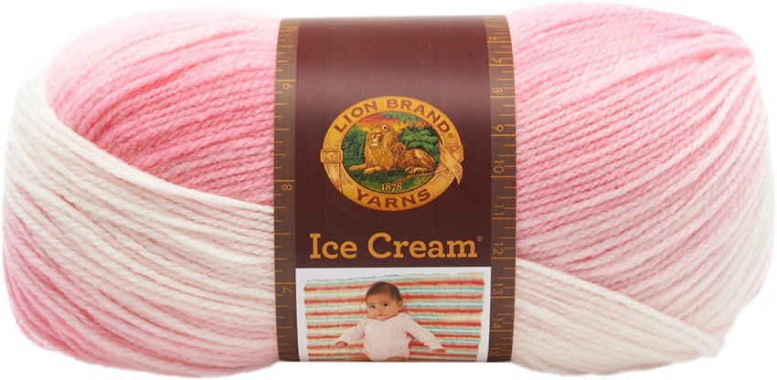 Lion Brand Ice Cream Yarn - Strawberry - Ice Cream Yarn