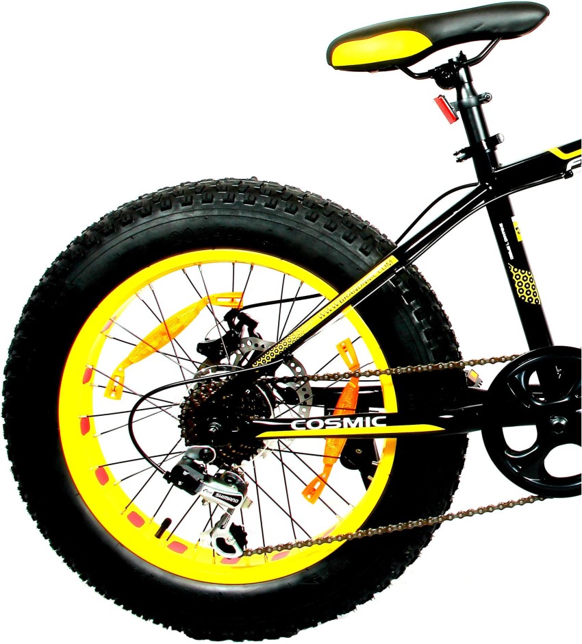 COSMIC FATSO 7 SPEED 20 INCH BICYCLE BLACK YELLOW 20