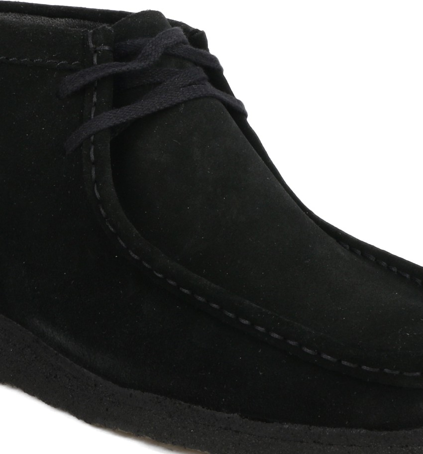 CLARKS Wallabee Boot Black Sde Boots For Men Buy Black Color CLARKS  Wallabee Boot Black Sde Boots For Men Online at Best Price Shop Online  for Footwears in India