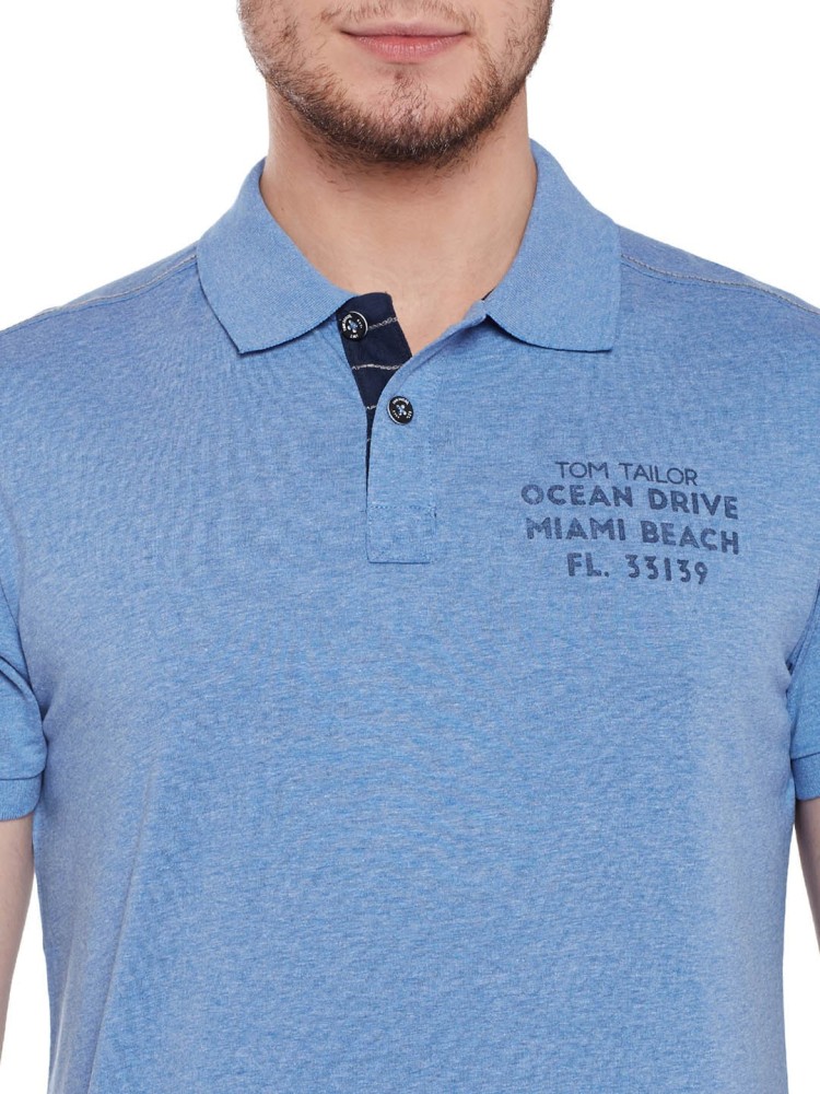 Polo Tom T-Shirt Tom Buy Blue Solid Tailor Blue Solid Tailor Online Neck Men Prices India in Best Polo - T-Shirt at Men Neck