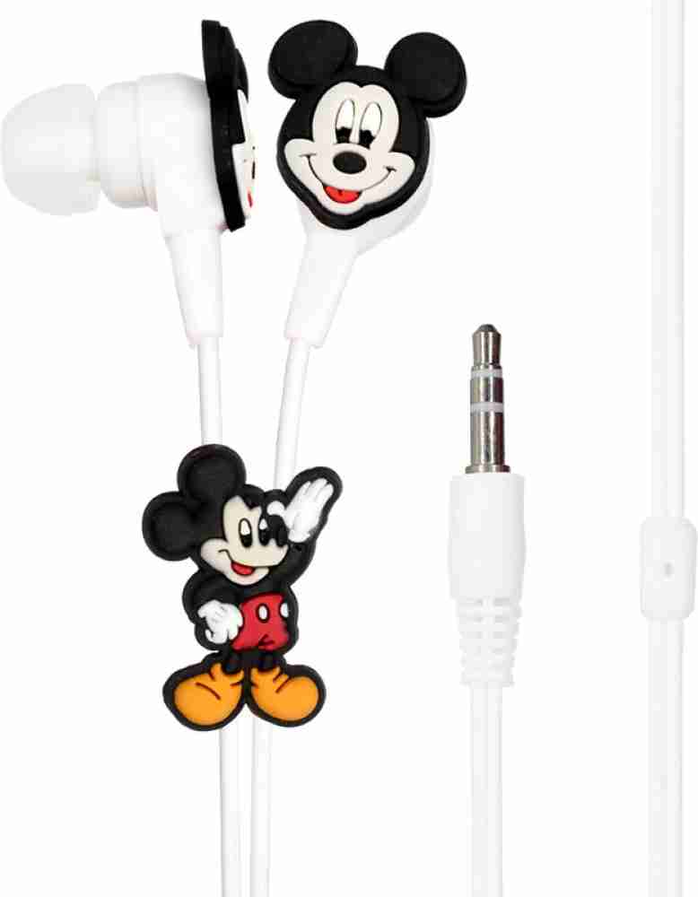 ADNet Amazing Design White Mickey Mouse In ear Headphone Wired