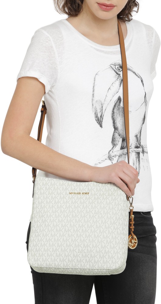 Vivianne leather crossbody bag Michael Kors White in Leather - 16418514