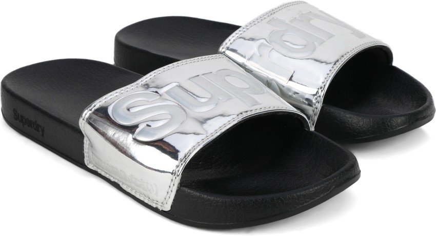 Superdry Women SUPERDRY POOL SLIDE Slippers Buy Silver Color