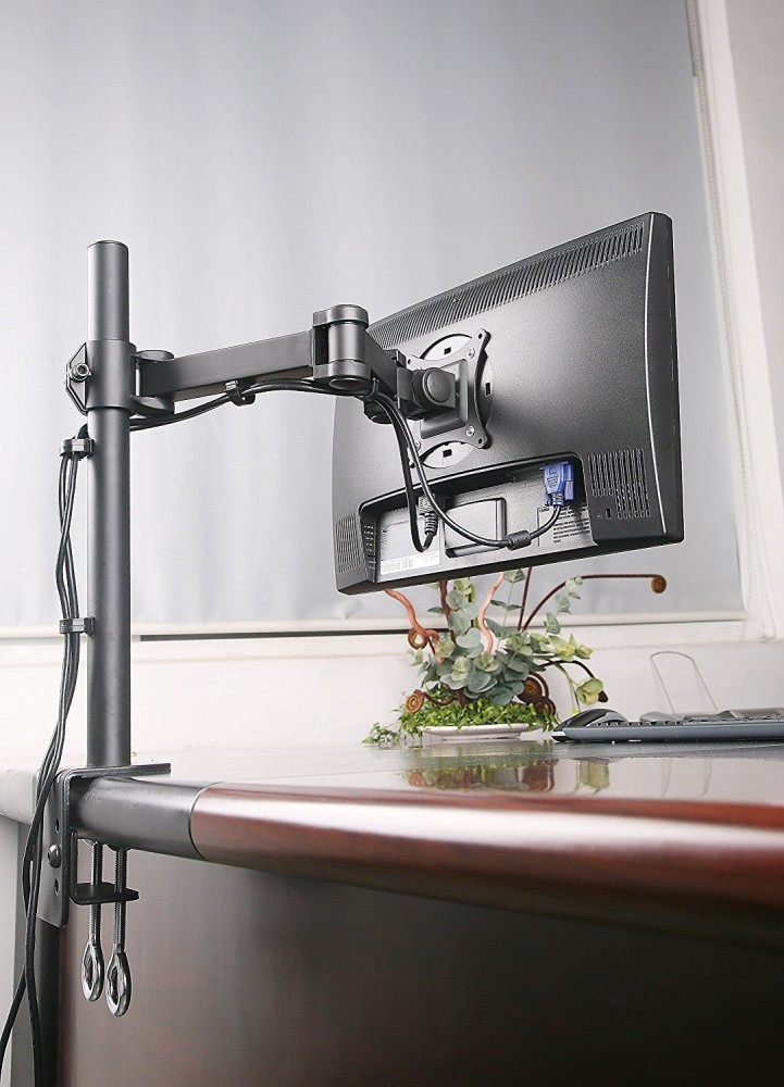 rife Single Monitor Desk Mount Single LCD Monitor Desk Mount Stand Fully  Adjustable/Tilt/Articulating for 1 Screen up to 27 Desk Mount Monitor Arm  Price in India - Buy rife Single Monitor Desk