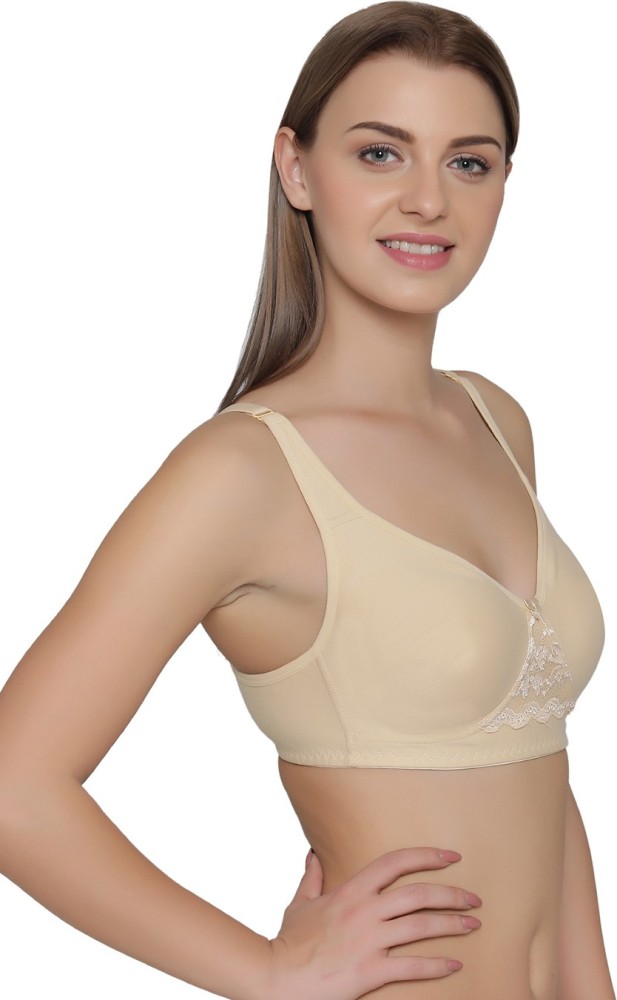 Clovia Cotton Rich Double Layered Non-Wired T-Shirt Bra Women Full Coverage  Non Padded Bra - Buy Clovia Cotton Rich Double Layered Non-Wired T-Shirt Bra  Women Full Coverage Non Padded Bra Online at