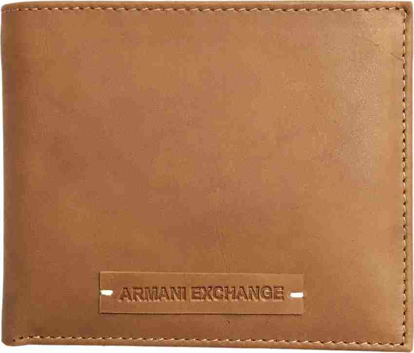 A X ARMANI EXCHANGE Men Brown Genuine Leather Wallet Brown Price