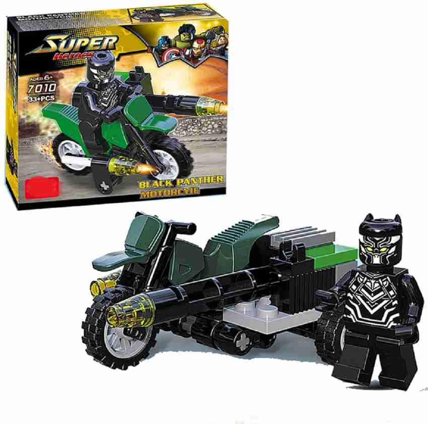 Montez Black Panther Motorcycle 33 Pcs Block Set Black Panther