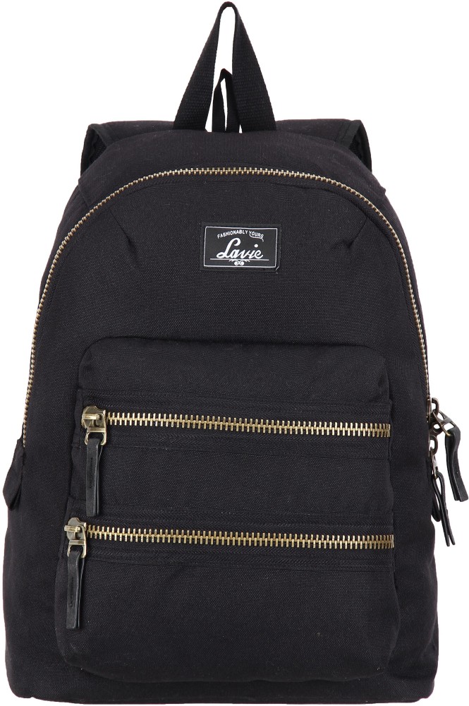 LAVIE Barcelona Black Backpacks 18 L Backpack Black Price in India Flipkart