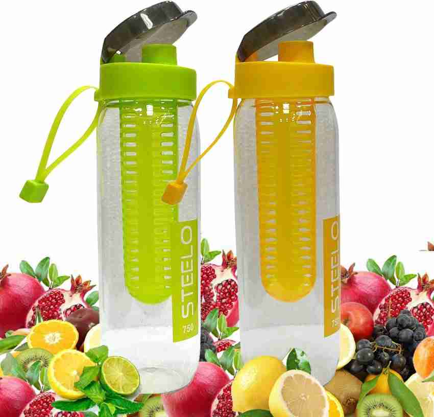 AIA Set of 6 - New Sport Water Bottle Fruit Juice Infusing Infuser