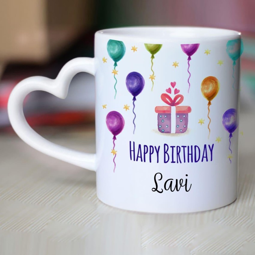 Buy Huppme Happy Birthday Lavi Inner Black Coffee Name Mug Online at Low  Prices in India - Amazon.in