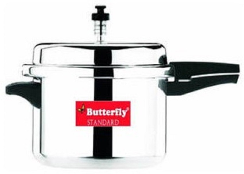 Butterfly STANDARD ALUMNIUM 10 L Outer Lid Pressure Cooker Price in India Buy Butterfly STANDARD ALUMNIUM 10 L Outer Lid Pressure Cooker online at Flipkart