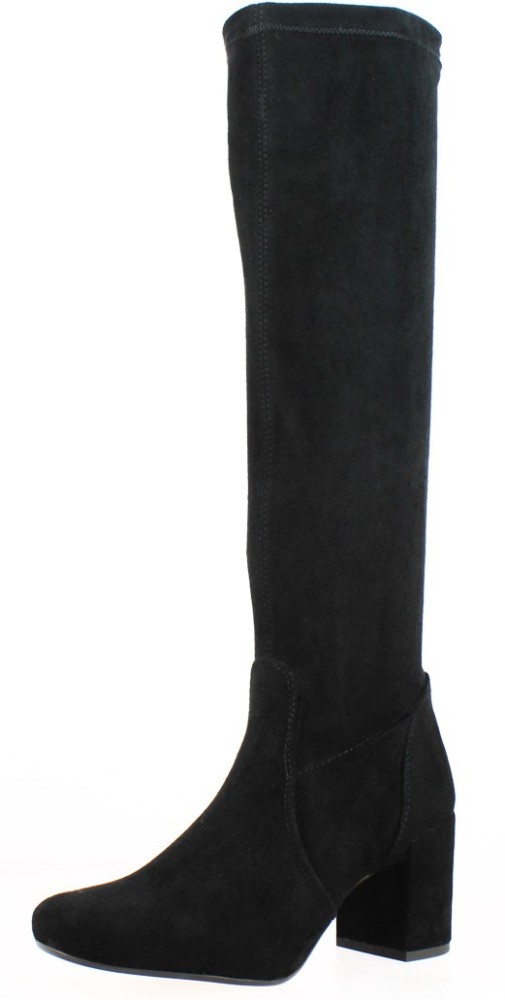 Saint Jemima Black Stretch Suede Heel Ankle Boots – SaintG India