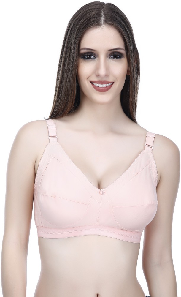 ELINA Women Full Coverage Non Padded Bra - Buy Peach ELINA Women Full  Coverage Non Padded Bra Online at Best Prices in India