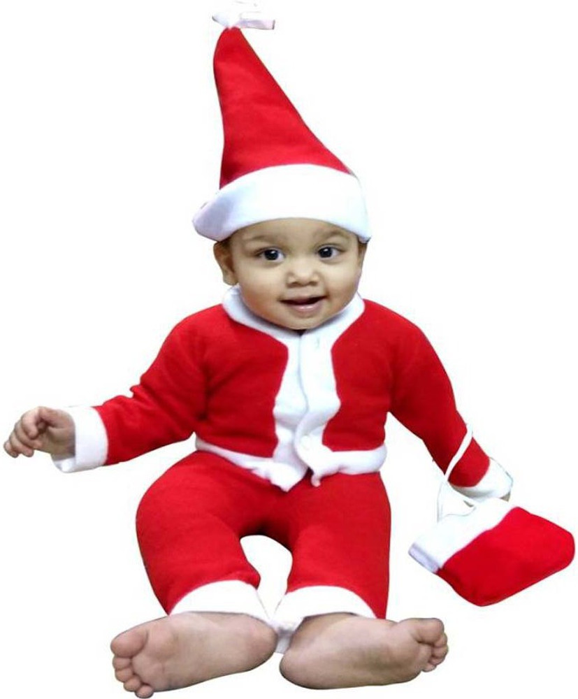 Worldlookenterprises santa dress for new born to 3 month baby o 3