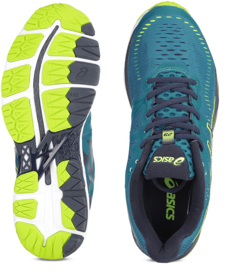 Asics GEL Kayano 23 Running Shoes For Men Buy Thunder Blue Safety Yellow Indigo Blue Color Asics GEL Kayano 23 Running Shoes For Men Online at Best Price Shop Online for Footwears in India