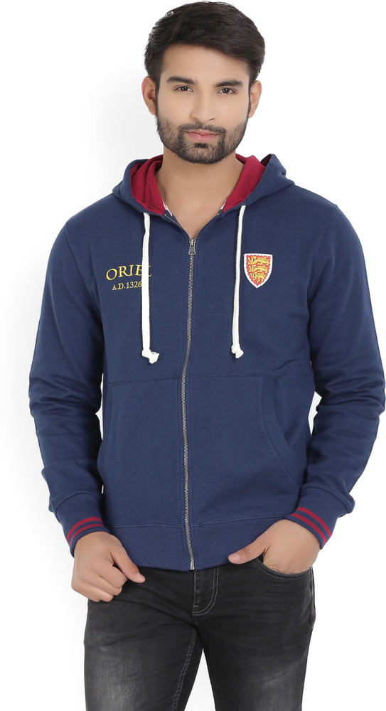 Oxford University Full Sleeve Solid Men Sweatshirt Buy Dark Blue