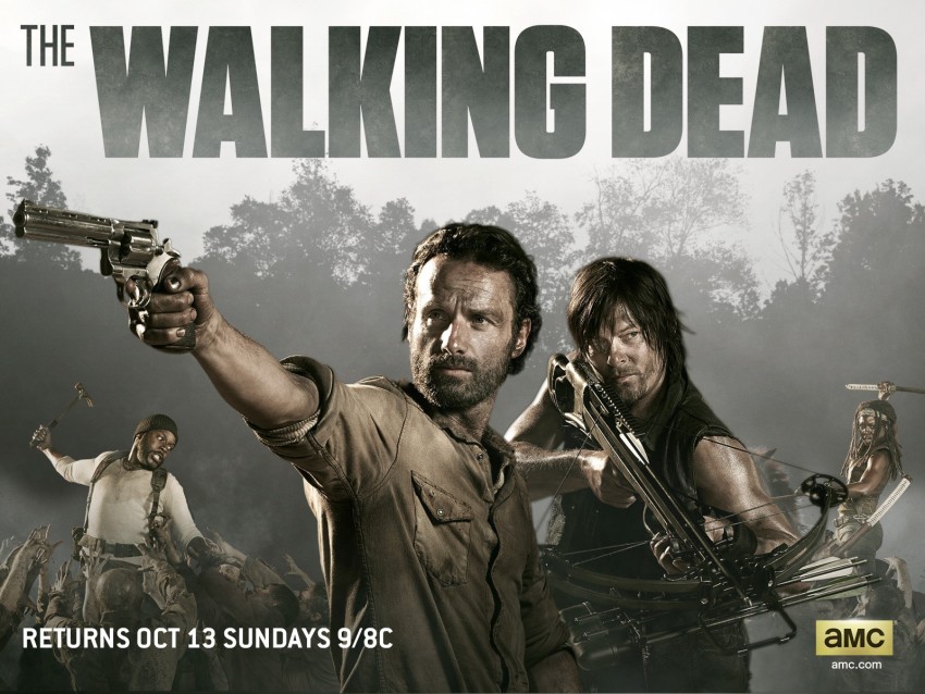 The Walking Dead Season 4 - Rick And Michonne Laminated & Framed