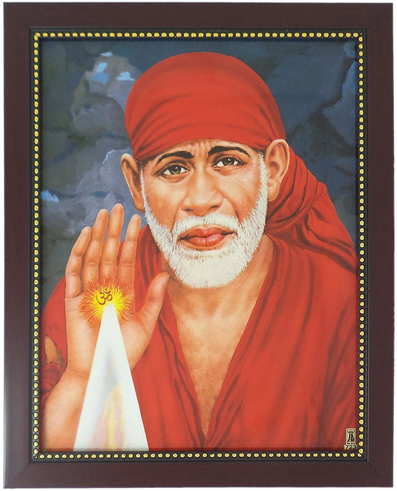 R S Exports Lord Shirdi Sai baba Photo Frame ( 32.5 cm x 26.5 cm x ...