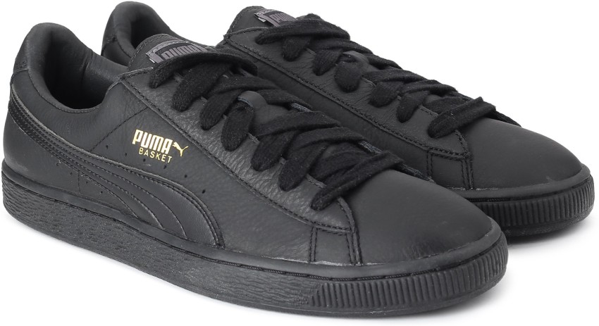 Black puma basket clearance leather