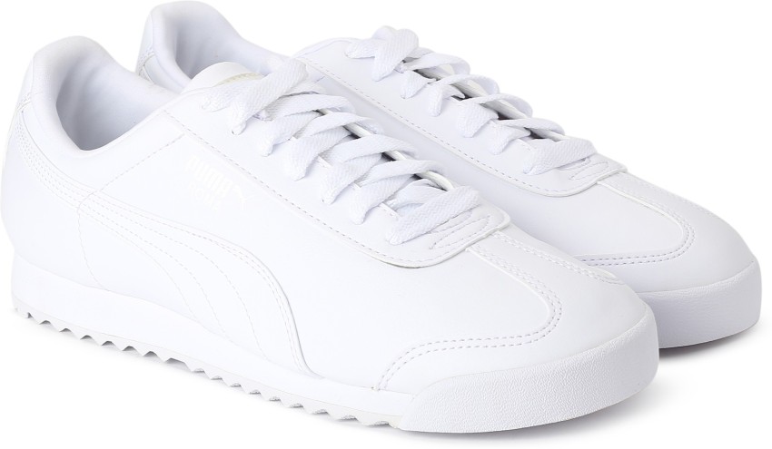 all white roma pumas