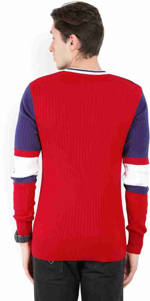 Fila jumper red hot sale white and blue