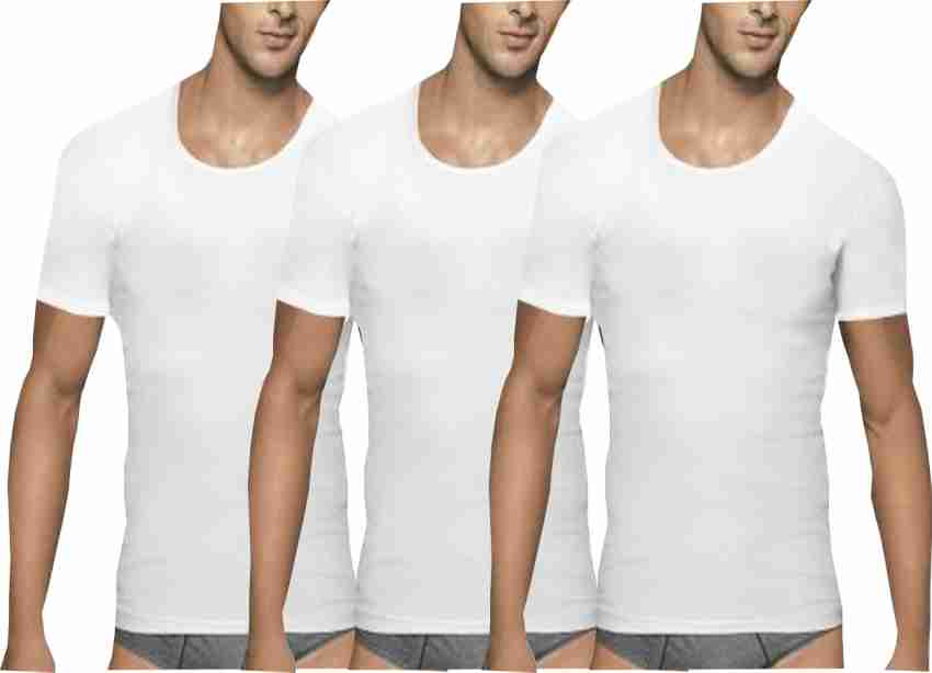 Buy Rupa Men's Solid Regular Fit Vest (F/L RN W 80x2_White S) at
